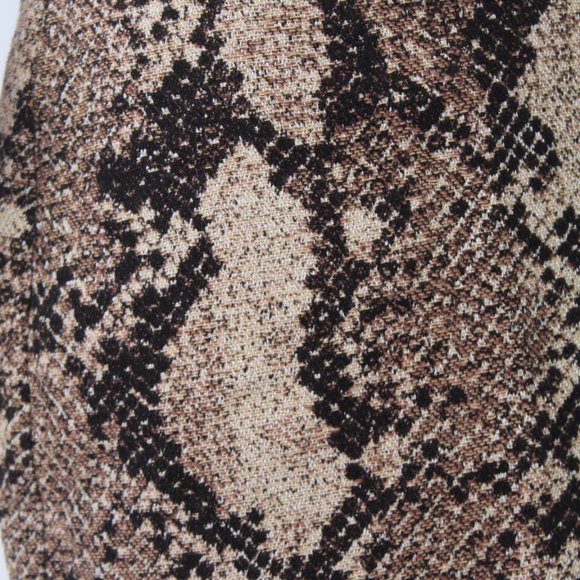 Women's HM Snake Print Brown Zipper Tube Mini Skirt - Size 4 - Mint Condition - Picture 7 of 9